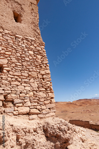 Tower at the top of Ksar of Ait-Ben-Haddou near Ouarzazate, Morocco