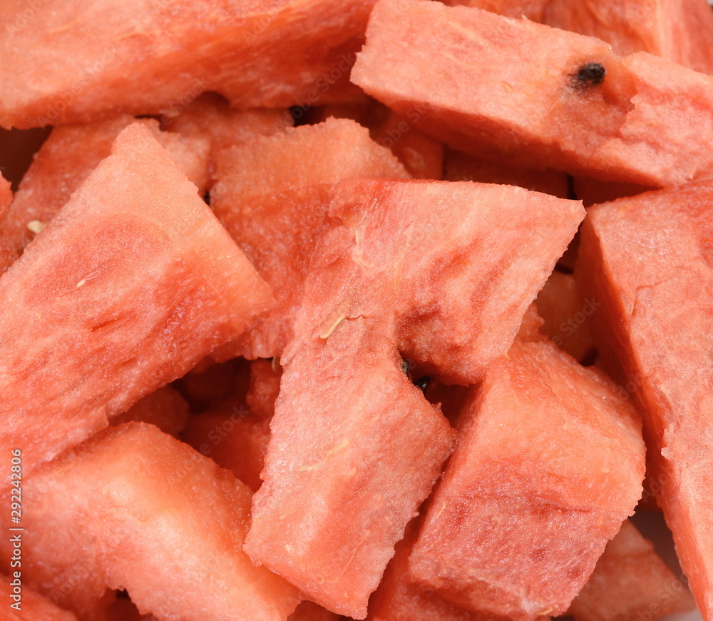 Sliced of watermelon as background.