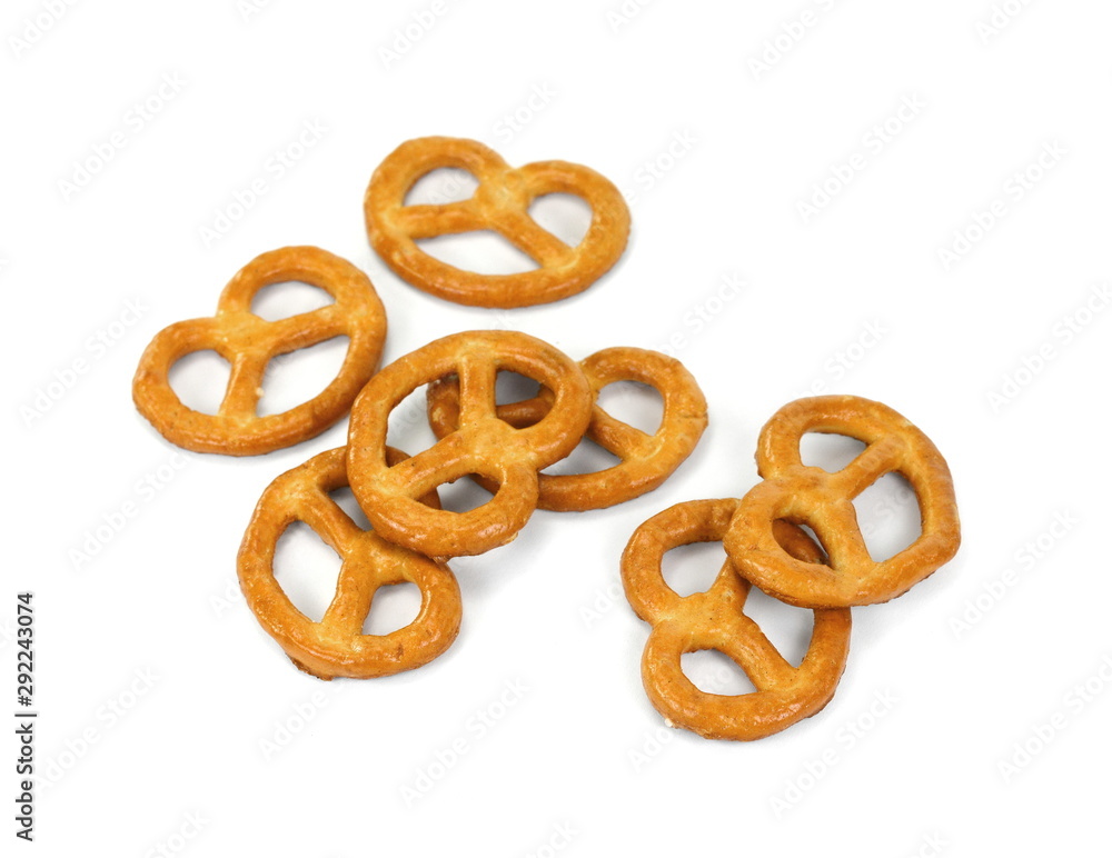 Few pretzels on a white background. Few pretzels on a white background.