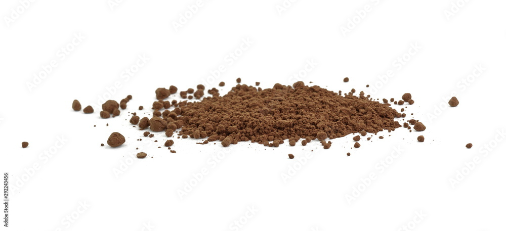 Fototapeta premium Instant Coffee powder isolated on white background. Coffee background.