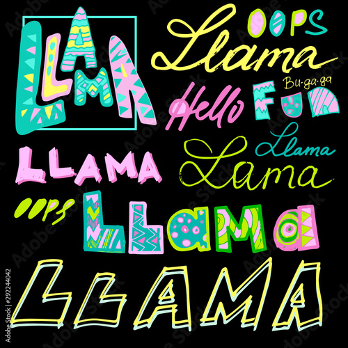 lettering Llama for kids