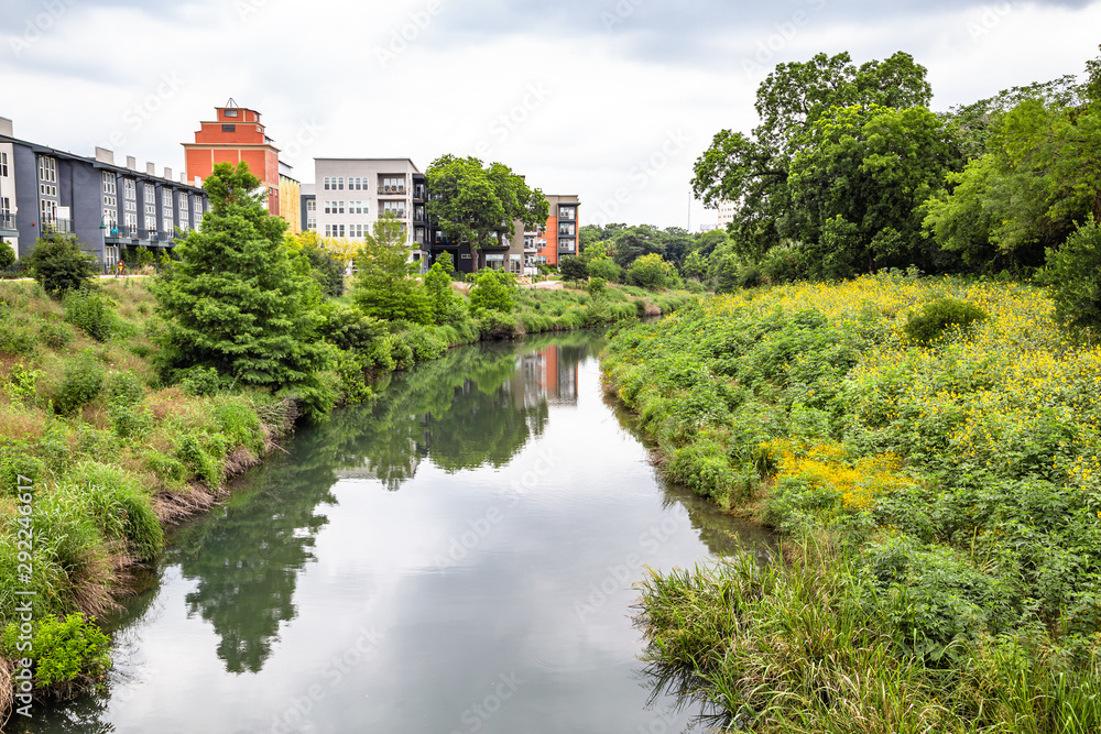 Scenic landscape of San Antonio River in Texas Scenic landscape of San Antonio River in Texas