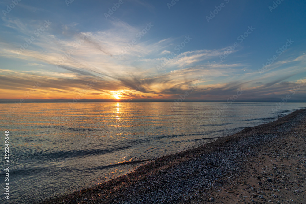 Fototapeta premium Sunset over the beach
