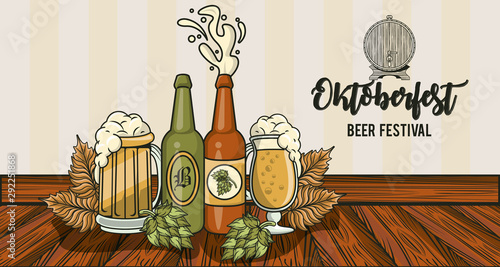 Oktoberfest Celebration, Beer festival banner design