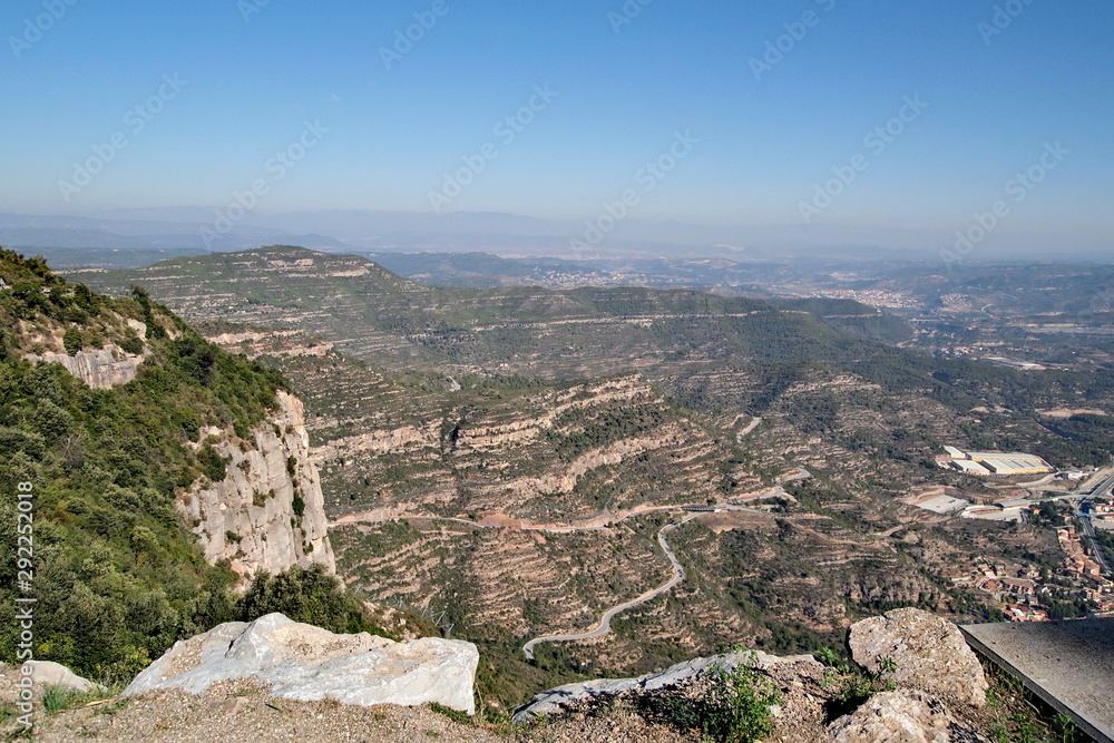 View from Montserrat mountain in Catalonia, Spain