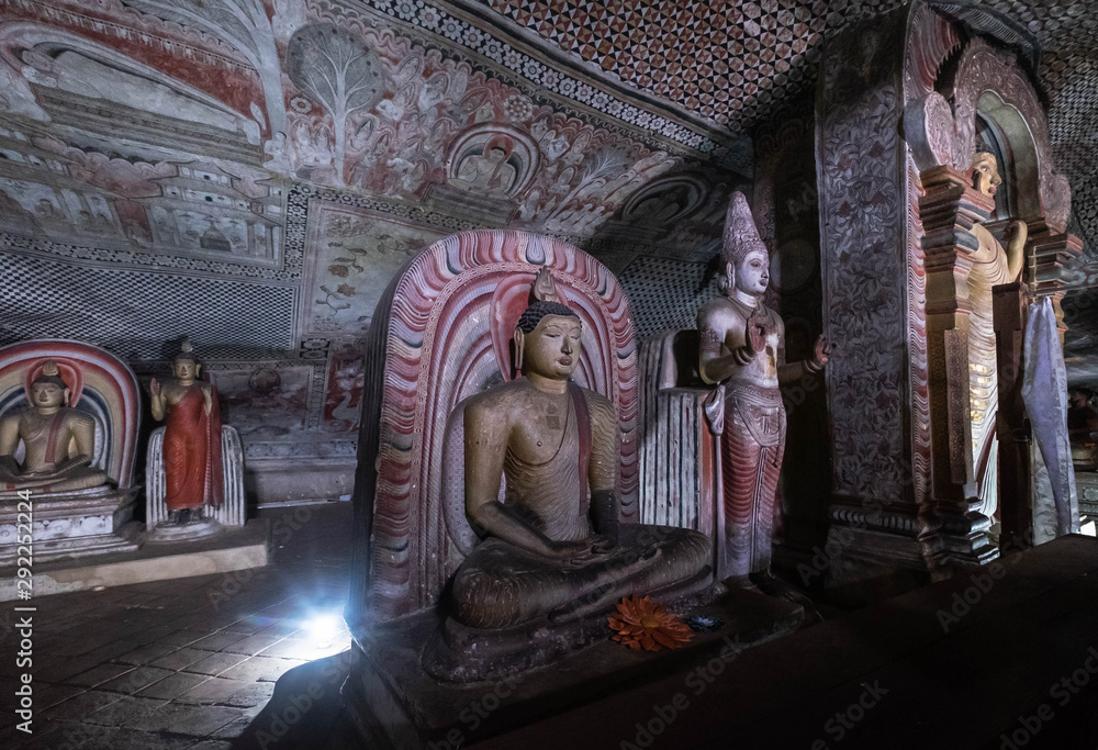 Fototapeta premium The largest cave in Dambulla, Sri Lanka.