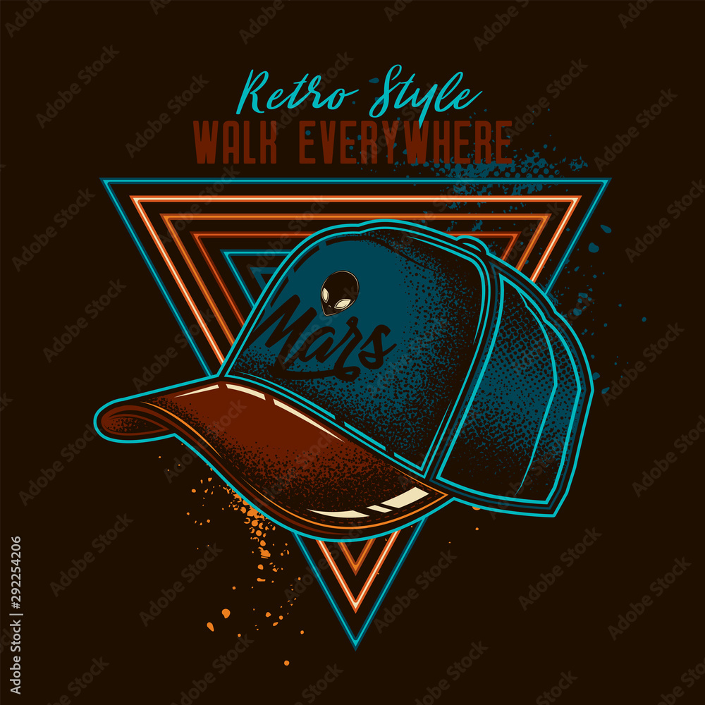 Baseball cap with inscription. Original 