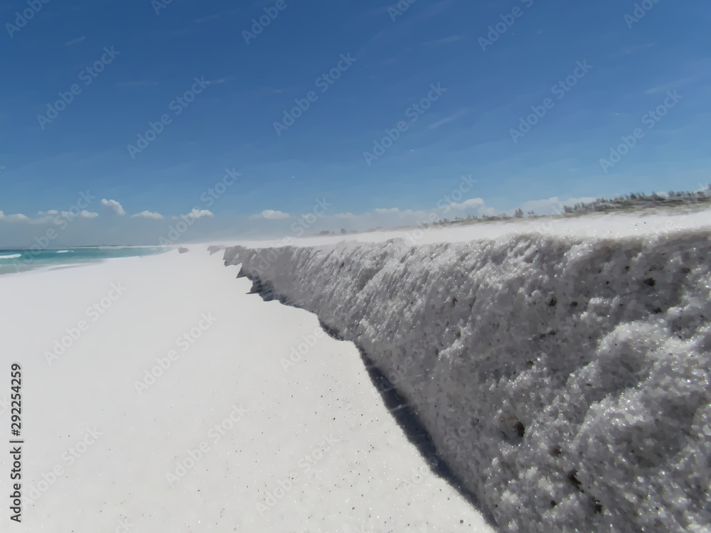 Cliff shaped sandbar at Big Beach (Praia Grande) - Rio de Janeiro - Brazil Cliff shaped sandbar at Big Beach (Praia Grande) - Rio de Janeiro - Brazil