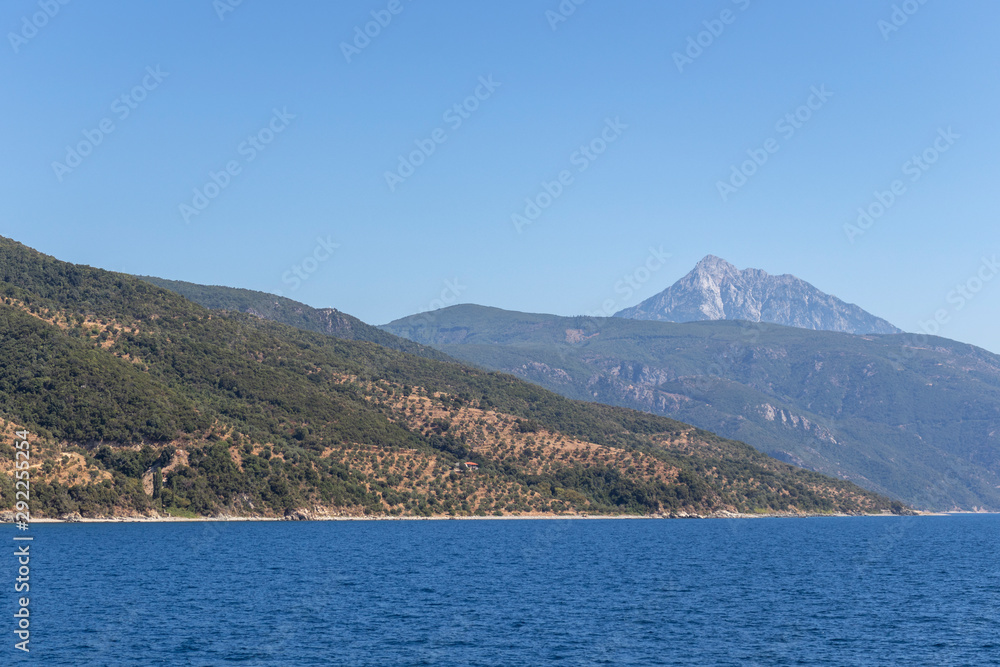 Landscape of Mount Athos, Greece