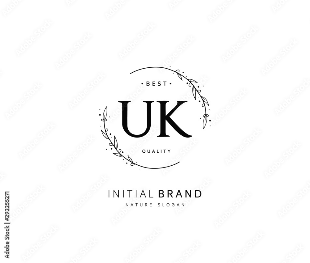 U K UK Beauty vector initial logo, handwriting logo of initial signature, wedding, fashion, jewerly, boutique, floral and botanical with creative template for any company or business. U K UK Beauty vector initial logo, handwriting logo of initial signature, wedding, fashion, jewerly, boutique, floral and botanical with creative template for any company or business.