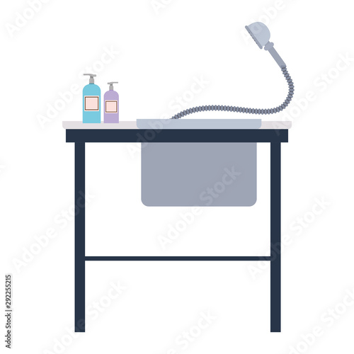 beauty salon head restraint with equipment