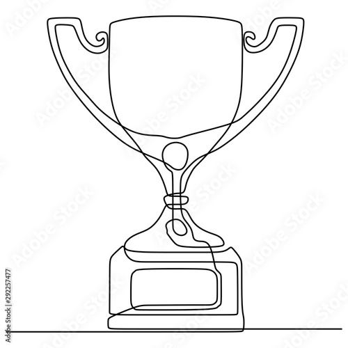 one line drawing of winner ...