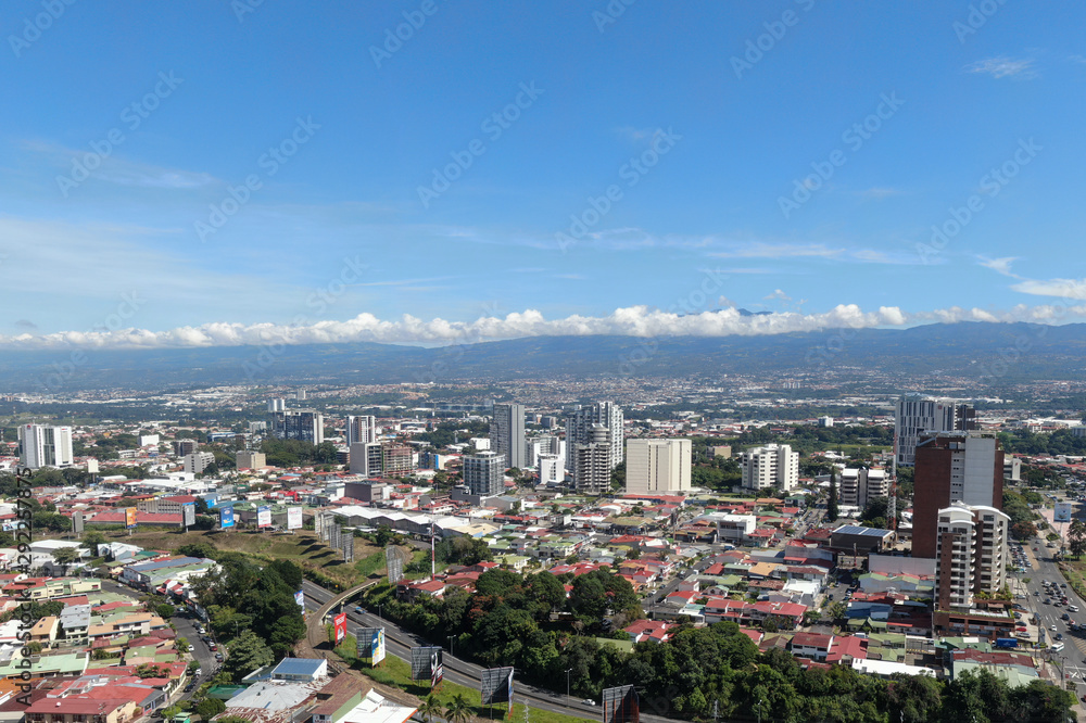 Aerial View of La Sabana and San Jose  Costa Rica