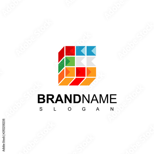 Free Download Puzzle Cube Logo Design Template, Education Toys Symbol - GFXLoad