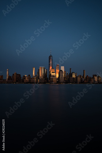 Lower Manhattan from Jersey City during Blue Hour