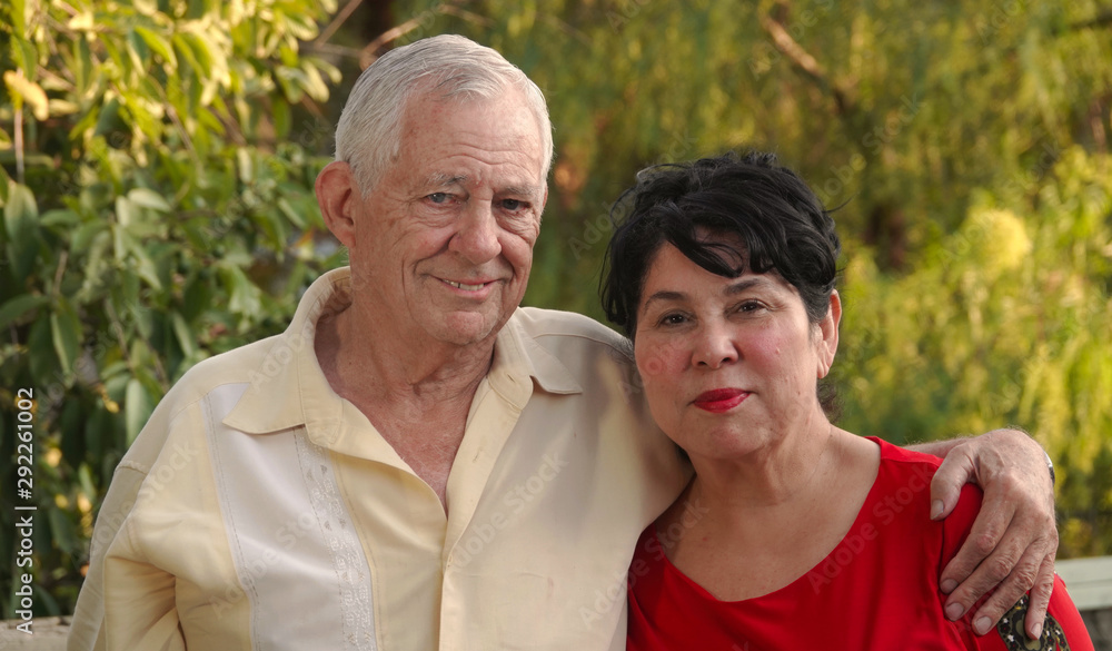 Happy mixed race senior couple Happy mixed race senior couple