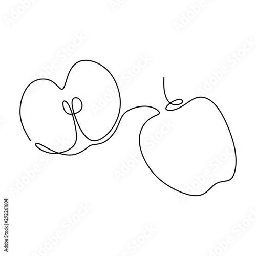Apple fruit on white backgr...