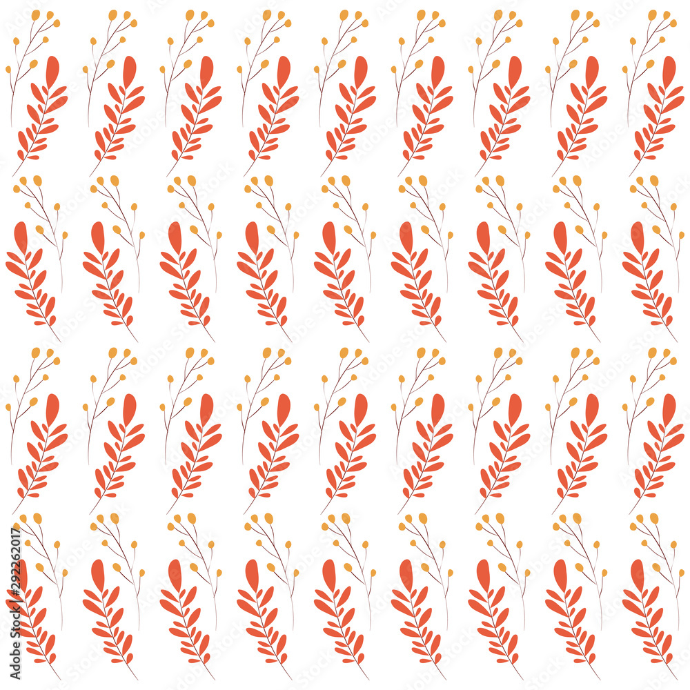 autumn branches with leafs plants seasonal pattern autumn branches with leafs plants seasonal pattern
