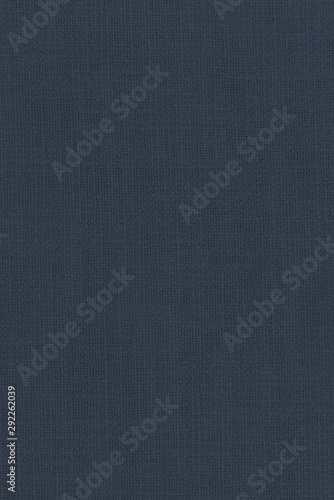 real organic dark blue linen fabric texture background