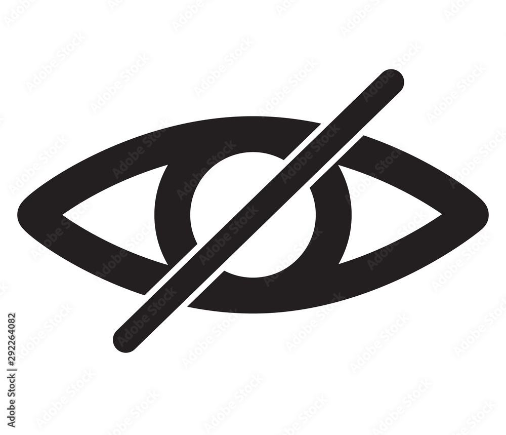 unseen icon on white background. flat style. hide icon for your web site design, logo, app, UI. invisible symbol. unseen sign. unseen icon on white background. flat style. hide icon for your web site design, logo, app, UI. invisible symbol. unseen sign.
