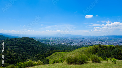 若草山からの眺望 奈良市街 山頂
