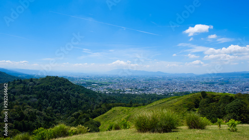若草山からの眺望 奈良市街 山頂