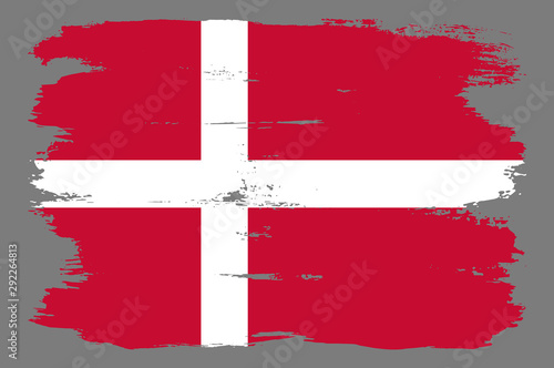 Wallpaper Mural Red Danish flag with white cross.