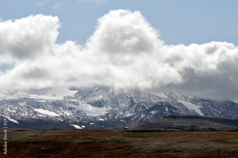 clouds over the mountains