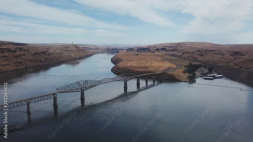 custom made wallpaper toronto digitalAerial view of the Snake River Bridge (aka Lyons Ferry Bridge) near the confluence of the Snake River and Palouse River in the scablands of eastern Washington state USA