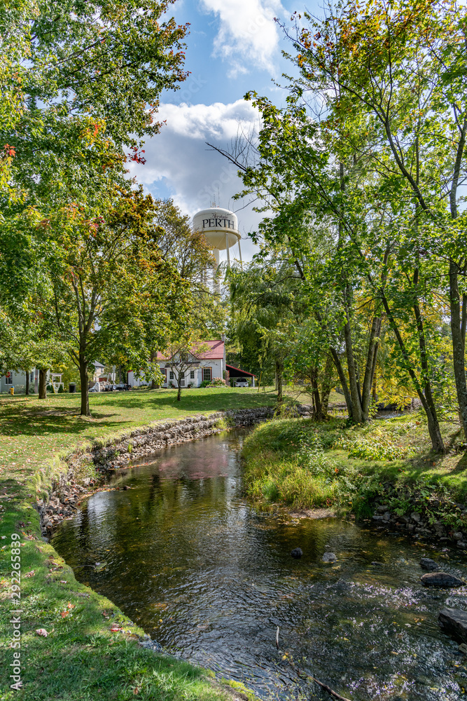 River through Stewart Park, Perth Ontario Portrait River through Stewart Park, Perth Ontario Portrait