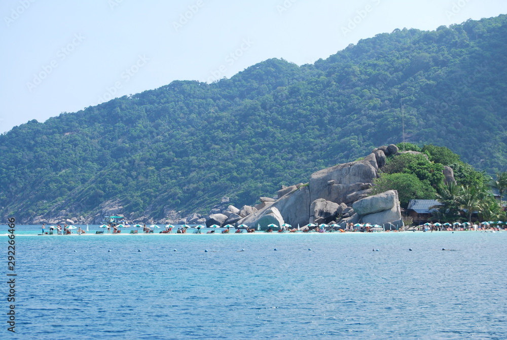 Koh Nang Yuan in Surat Thani province, THAILAND. This beautiful island is popular with foreigners.