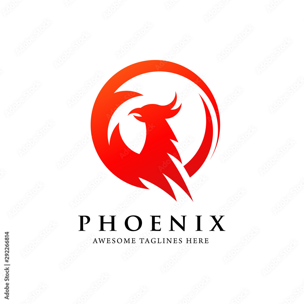 creative simple phoenix bird circle logo concept, best phoenix bird logo design creative simple phoenix bird circle logo concept, best phoenix bird logo design