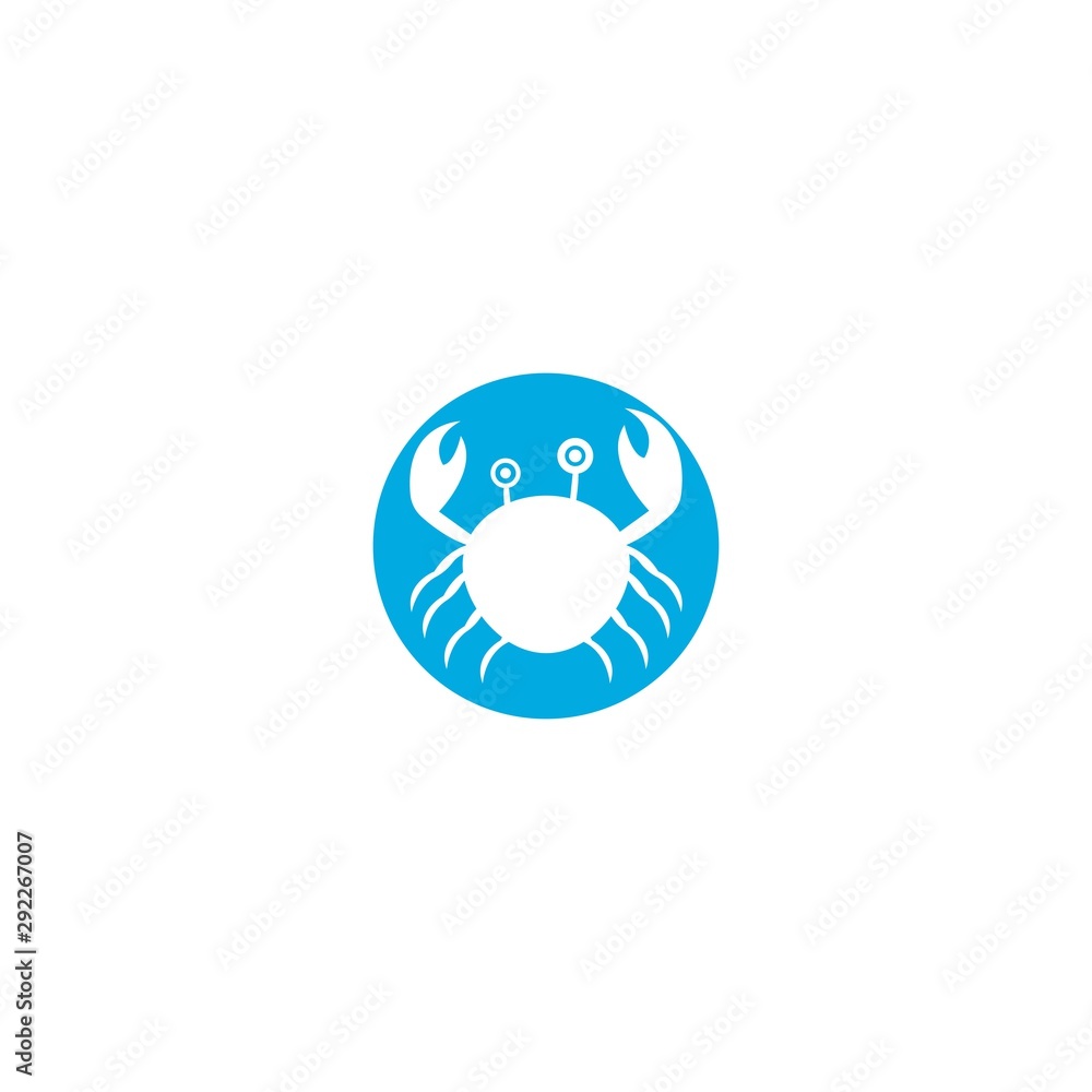 Crab logo template vector icon design