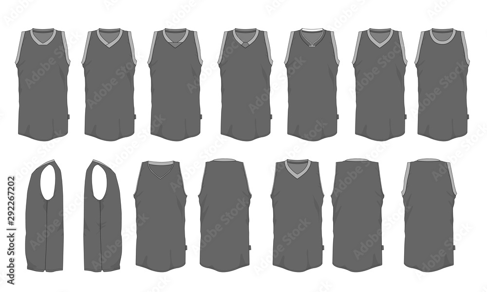 Basketball jersey uniform template mockup vector Stock Vector | Adobe Stock