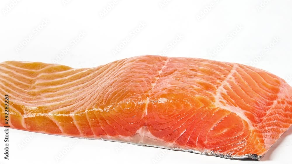 Salmon Fish Fillet slice fresh colorful on white background Salmon Fish Fillet slice fresh colorful on white background