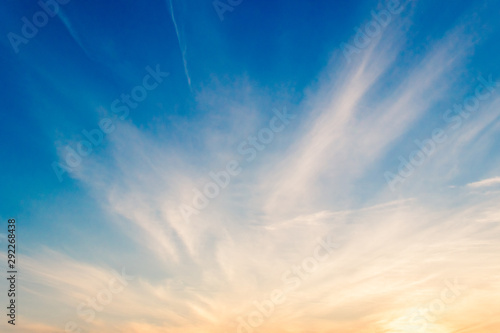 Evening sky with colorful sunlight,dusk sky