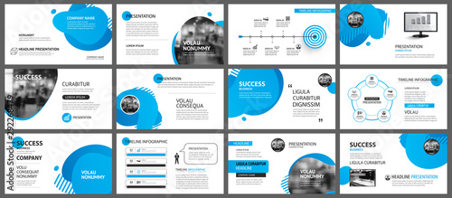 Presentation and slide layout background. Design blue gradient geometric template. Use for business annual report, flyer, marketing, leaflet, advertising, brochure, modern style. photo