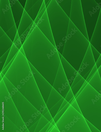 Sharp green edges and Curves abstract green background