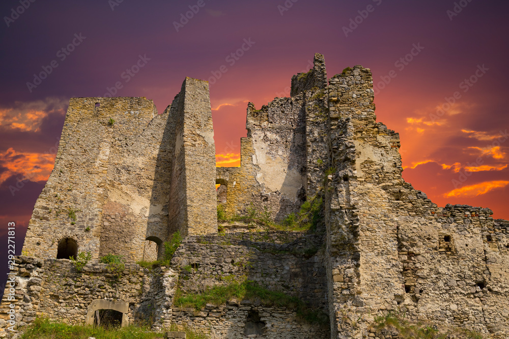 Fototapeta premium Old ruined castle Likava. Slovakia.