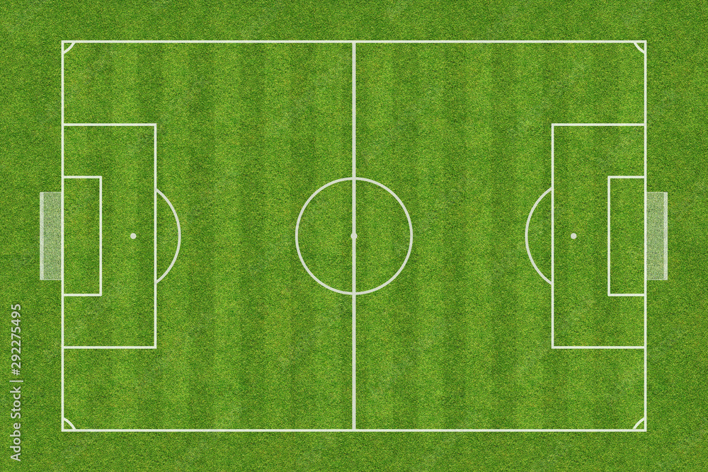 soccer field on green grass background soccer field on green grass background