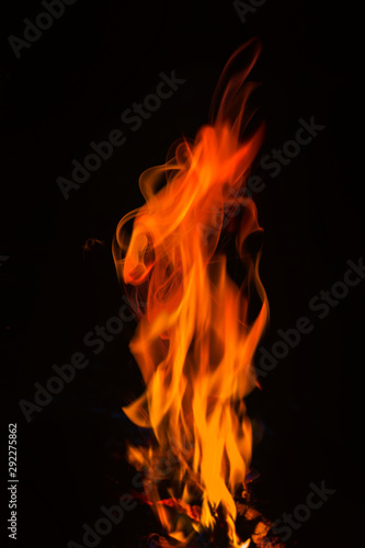 fire on black background