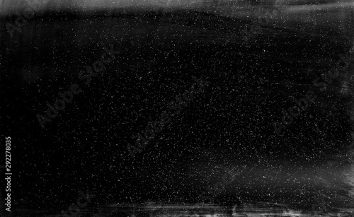 Black dusty texture overlay. Grainy film. Vintage abstract background.