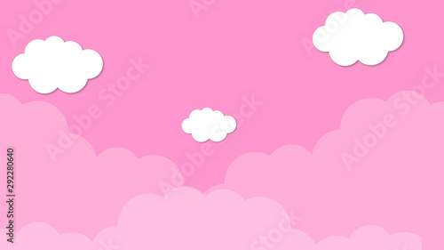 Abstract kawaii Cloudy Colorful Sky background. Soft gradient pastel Comic graphic. Concept for children and kindergartens or presentation