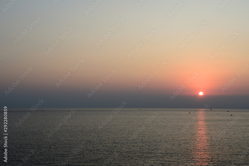 Obraz premium Beautiful morning seascape near the Cefalu town. Sicily, Italy