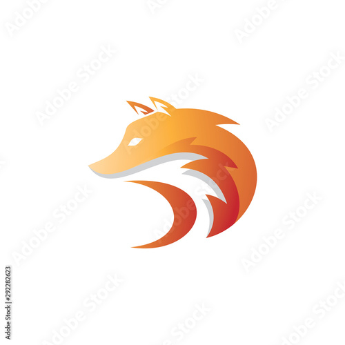 Fox Foxy Head Mascot Logo Icon