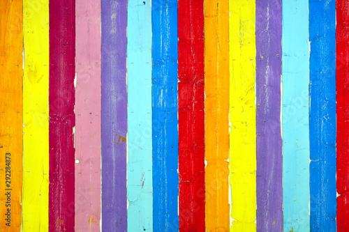 colorful wooden planks retro rainbow texture background