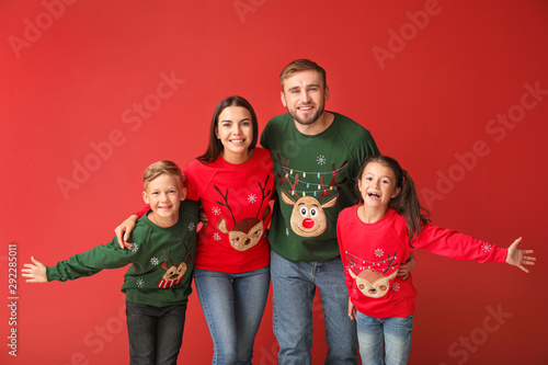 Happy family in Christmas s...