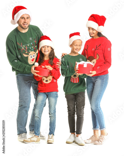Happy family with Christmas...