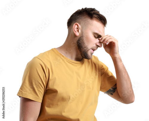 Young man suffering from he...