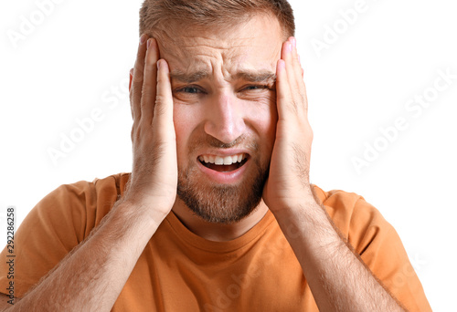 Young man suffering from he...